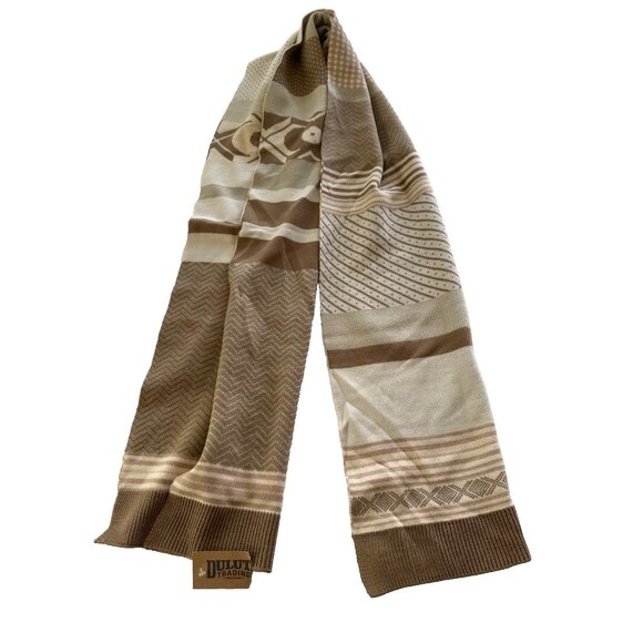 Duluth Trading Co. Scandinavian Scarf Ivory Tan Women's NEW - Picture 2 of 7